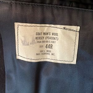 Genuine, 100% wool pea coat